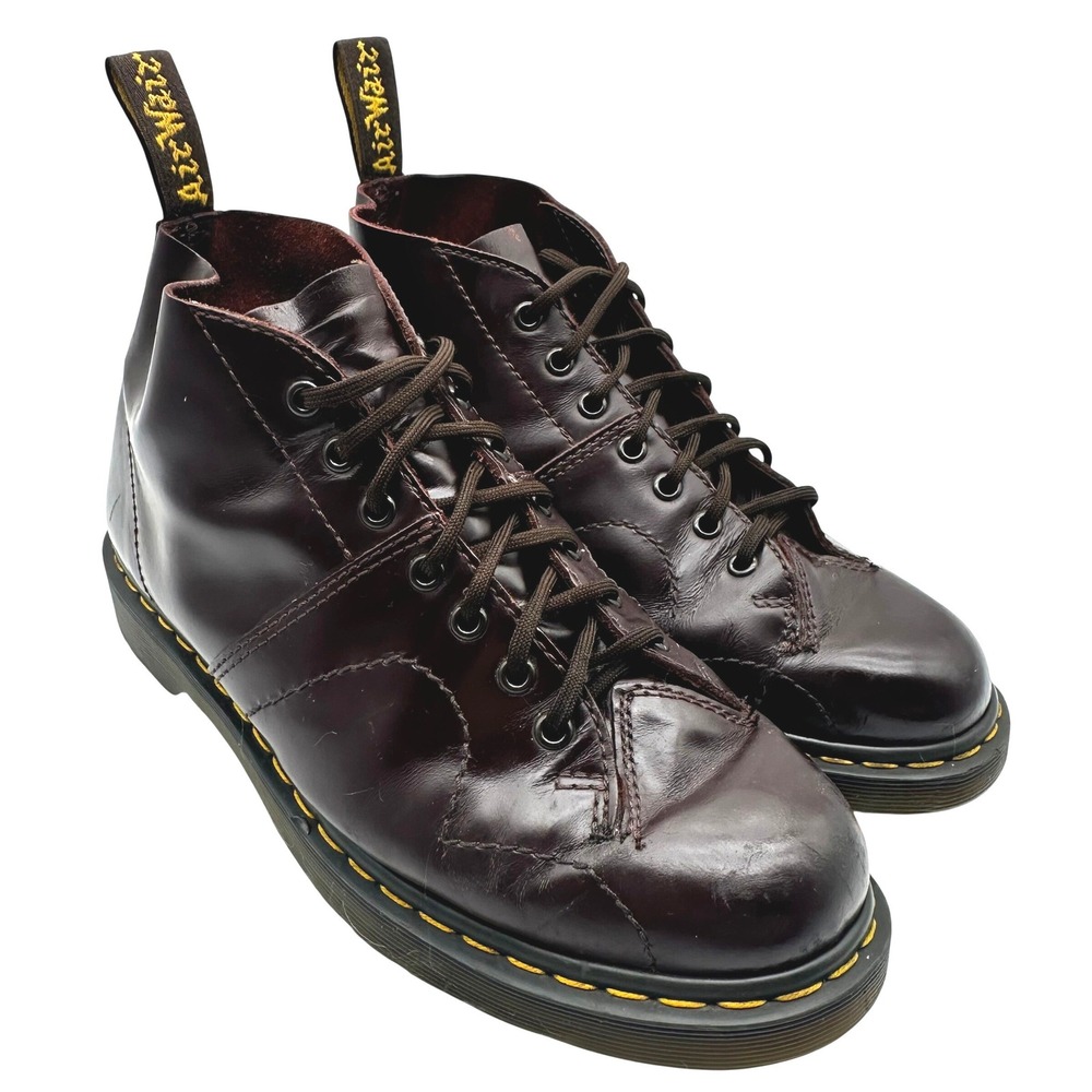 Dr. Martens Archive Collection Church Monkey Boots Burgundy Leather Men 11